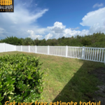 Vinyl White Residential Fence