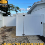 Vinyl White Fence with Gate