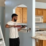 Removing kitchen window.
