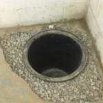 This is a before and after of the Drainage system installed.