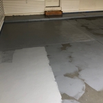 The process of painting this 2 car garage