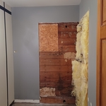 Removing all the moldy drywall