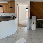 Install flooring, paint entire interior of home, remodel laundry room, paint & install trim