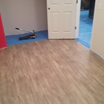 Replaced rotted subflooring and installed all new plus new laminate flooring