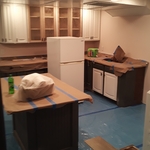 Tear out of old kitchen and replaced all new appliances