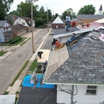 Notice two rows of weather gaurd installed to prevent ice damming in the winter months. Many contractors will only use one row if any at all. Under lying roof products are pivotal apart from your shingles to creating a quality product.