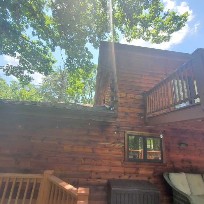 Stained Log Cabin