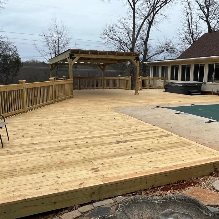 1200 sqft deck around pool
