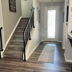 Laminate Flooring in Main Entry & Risers on the Stairs.