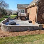 Patio and wall