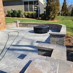 Patio and wall