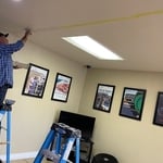 Meshing & filling cracked ceiling