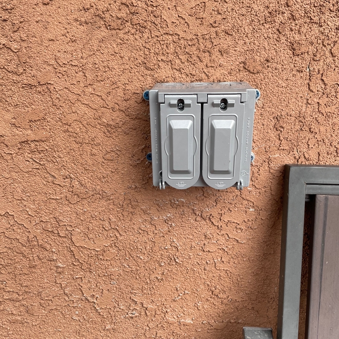 Double Receptacle, Weather proof cover .