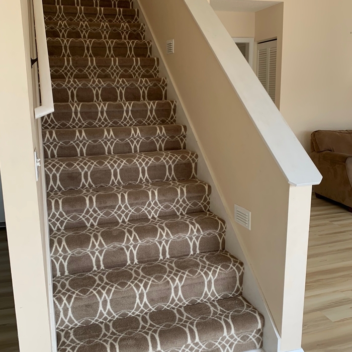 carpeting installation on stairs