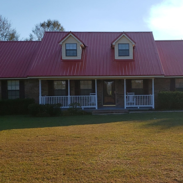 Metal house roof