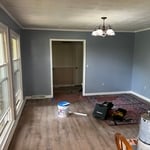 This is the final product after primer. Installed some very nice crown mold with new baseboard as well