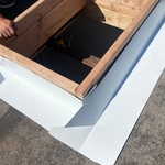 Curb mount built, flashing going down.