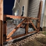 Double swing 8 foot entrance.