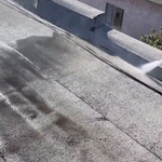 Once the roof is wire brushed and blown clean we proceed to pressure wash the roof clean. This ensures the roof is thoroughly clean.