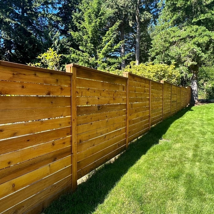 Modern Style Cedar Fence 1