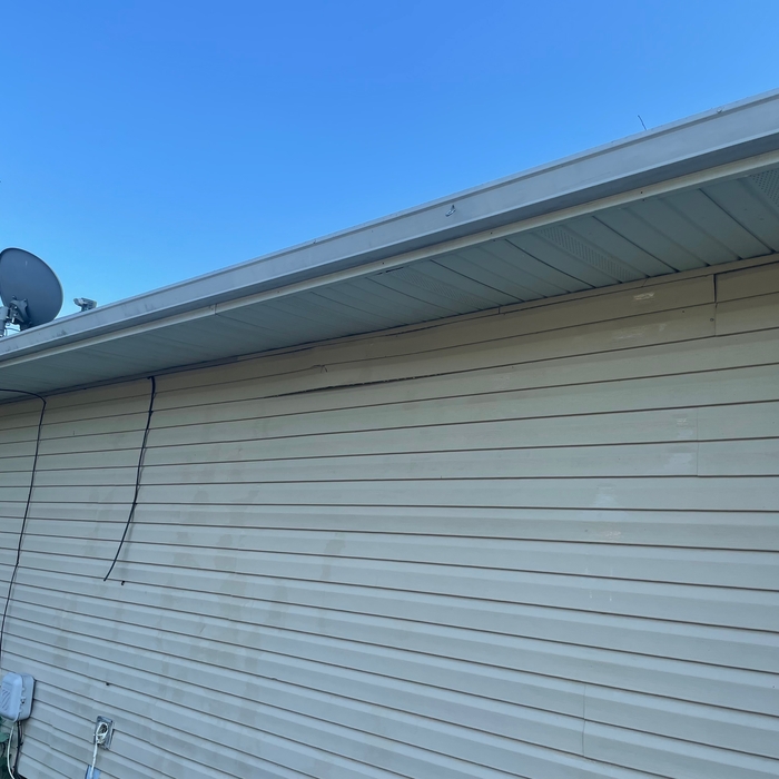 Gutters and back side of house