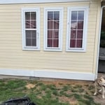 After- replaced 2 layers of rotted ply wood, with new 3/4” wood, fresh coat out paint and caulk