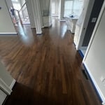 Kitchen area worn out floors.
