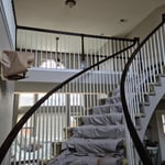 Paint staircase railling