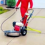Driveway power cleaning