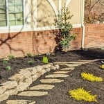 Dry stack and flagstone walk