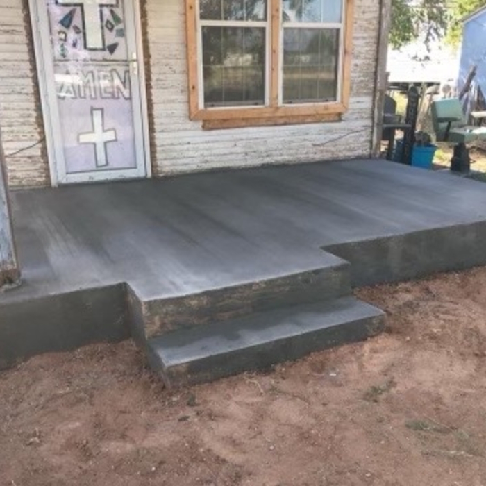 Installed brand new concrete porch