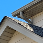 Roof photo, highlighting soffits, fascia, and shingles.