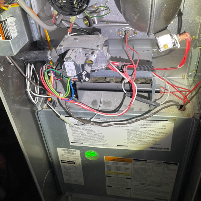 System components in attic.