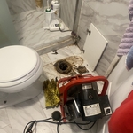 Main Sewer Stoppage Clear Through Pulled Toilet
