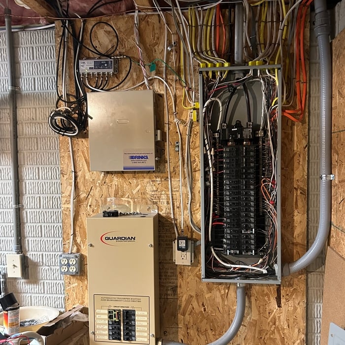 Old transfer switch ready to be removed