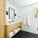 Custom cabinet install, flooring, tile work and painting.