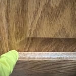 After disinfecting treatment and wood protector and cleaner results