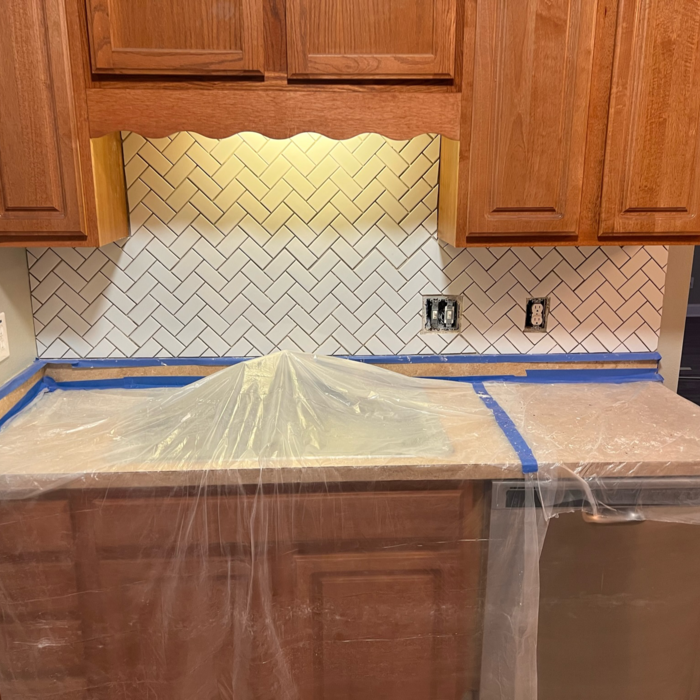 Herringbone Backsplash