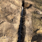 Trench for water line