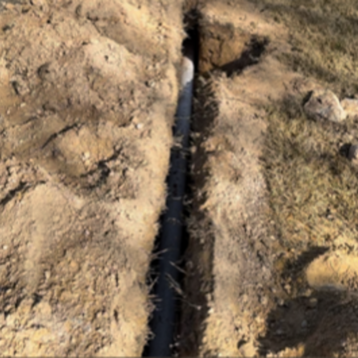 Run a drain and water line for new pool