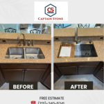 Modifications on granite for sink upgrade