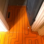 The water closet area that's heated