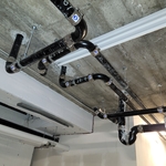 A few more vents and a trap with a floor sink.