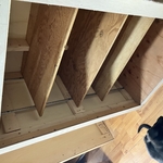 Pantry and broom closet base in doublewide trailer