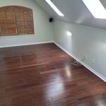 Painting and wood floor installation