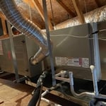 3.5 ton split system install in attic