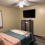 50" TV mounting in bed room