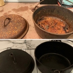 I would say this was maybe the worse one didn’t have the time to stop and take a picture of each pot because we try to stay focus and get the job done in a timely manner