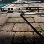 Repairing Pool deck before pressure washing and sealing