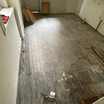 Subfloor before repair